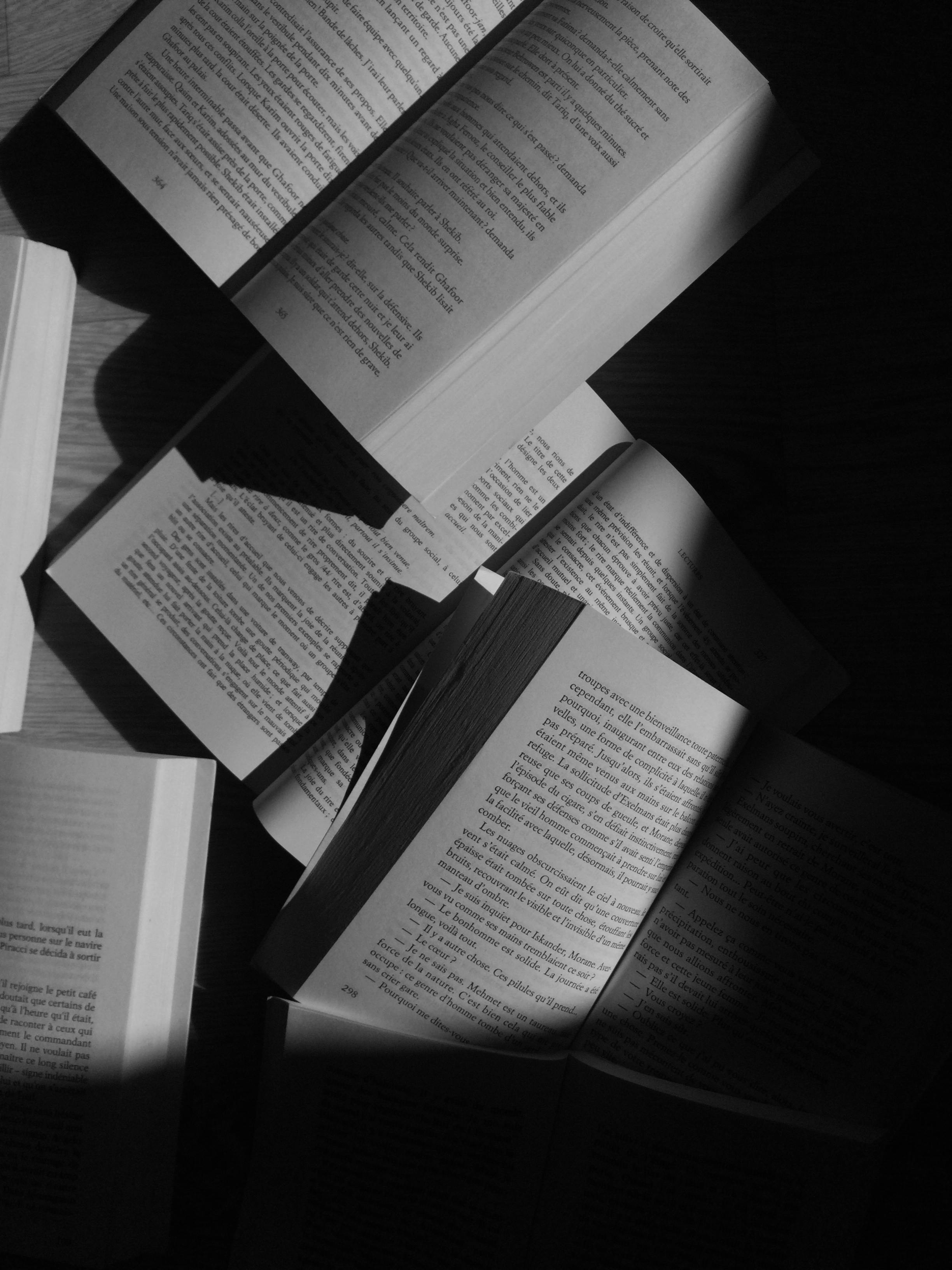 Artistic arrangement of books